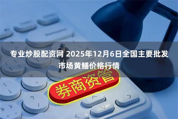 专业炒股配资网 2025年12月6日全国主要批发市场黄鳝价格行情